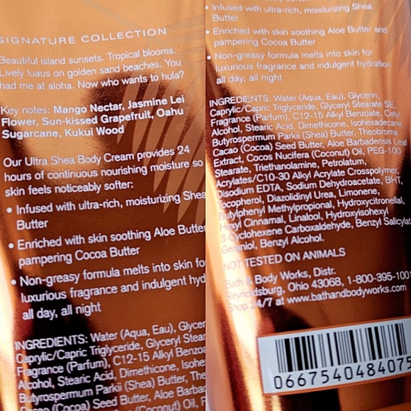 B&BW Tiki Mango Mai Tai Triple Moisture Body Cream - Picture 3 of 3